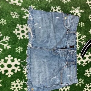Abercrombie & Fitch Light Blue Denim Mini Skirt